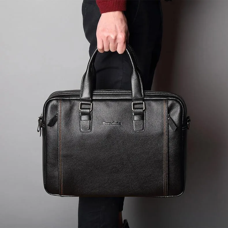 Leder Männer Tasche Laptop Aktentasche Männliche Berühmte Marke Umhängetasche Business herren Handtasche Schulter Tasche N2739-4