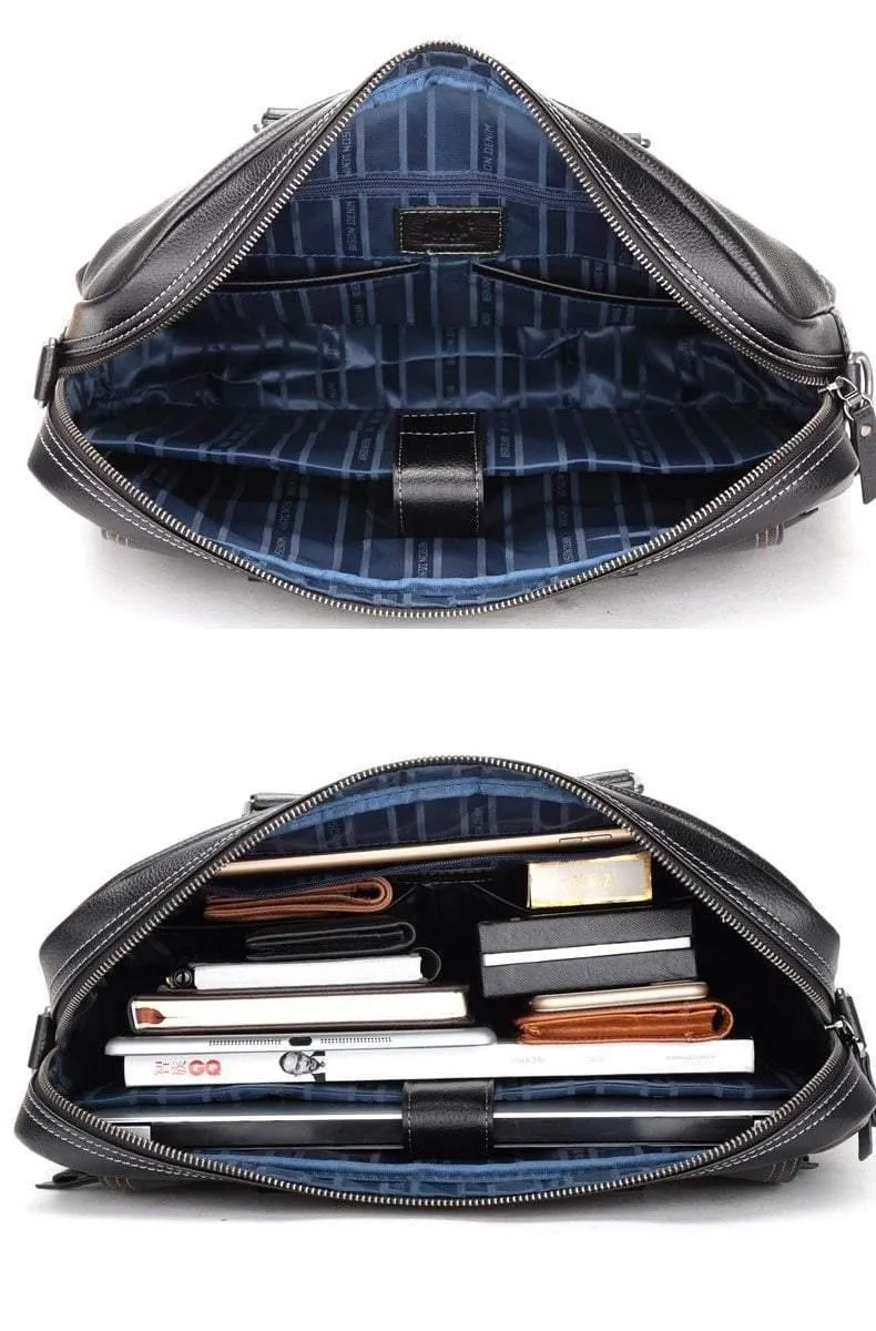 Leder Männer Tasche Laptop Aktentasche Männliche Berühmte Marke Umhängetasche Business herren Handtasche Schulter Tasche N2739-4