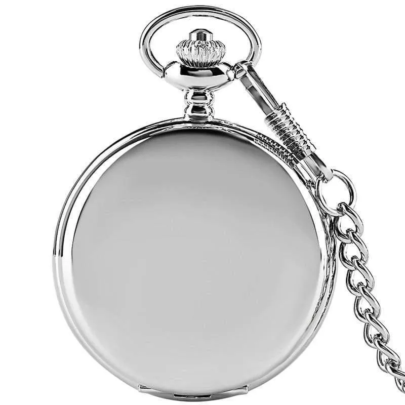 Silber Glatte Anhänger Kausal Coole Männer Geschenk Kette Moderne Frauen Taschenuhr Mode Halskette Quarz Kinder Weihnachten