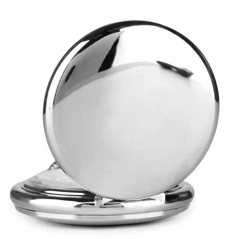 Silber Glatte Anhänger Kausal Coole Männer Geschenk Kette Moderne Frauen Taschenuhr Mode Halskette Quarz Kinder Weihnachten