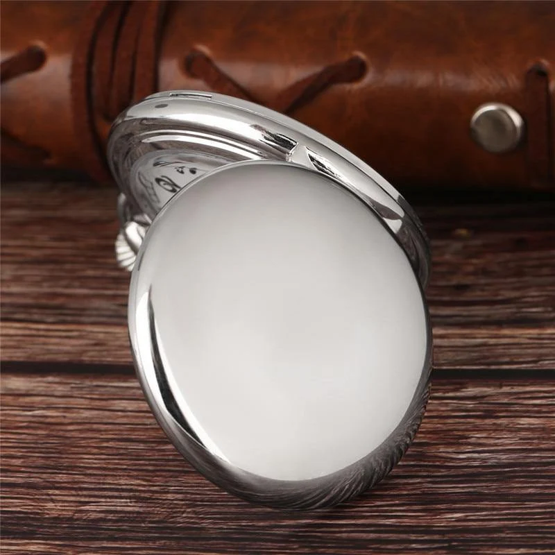 Silber Glatte Anhänger Kausal Coole Männer Geschenk Kette Moderne Frauen Taschenuhr Mode Halskette Quarz Kinder Weihnachten