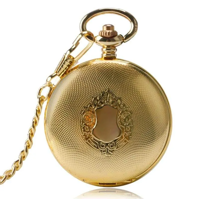 Mechanische Uhrenkette Luxus Schild Fall Skelett Anhänger automatische Taschenuhr Männer Frauen römische Ziffer Taschenuhr