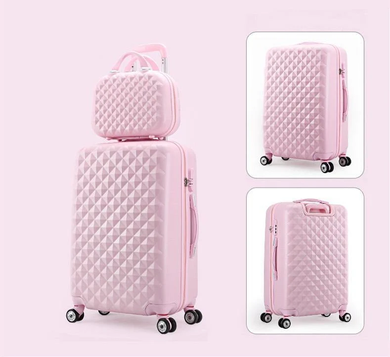 Gepäckset mit Handtasche, Reisekoffer für Damen mit Kosmetiktasche, 20" 22" 24" 26" 28" Zoll Rollkoffer