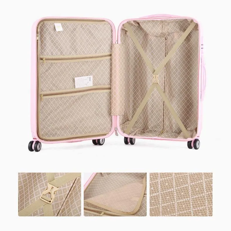 Gepäckset mit Handtasche, Reisekoffer für Damen mit Kosmetiktasche, 20" 22" 24" 26" 28" Zoll Rollkoffer