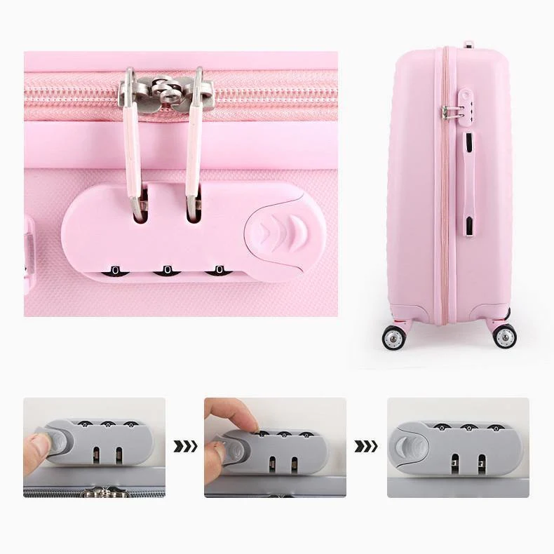 Gepäckset mit Handtasche, Reisekoffer für Damen mit Kosmetiktasche, 20" 22" 24" 26" 28" Zoll Rollkoffer