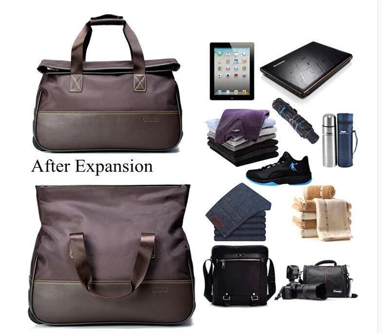 20 Zoll Gepäck Taschen Trolley Reisetasche auf Rädern für Frauen Männer Koffer auf Rädern Travel Duffle Cabin Travel Rolling Baggage Taschen