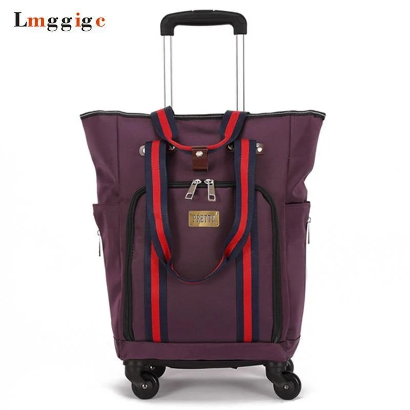 Koffertasche, Kabinenrollgepäck, Universal-Reisekoffer mit Rollen, Reisetrolley mit großem Fassungsvermögen, 50*35*20 cm Box