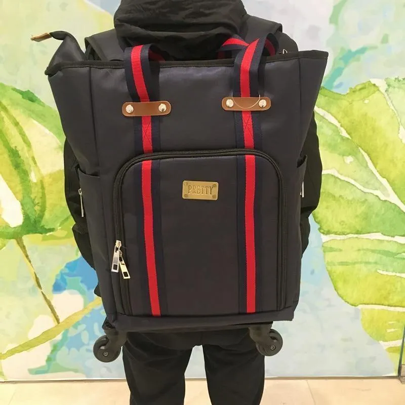 Koffertasche, Kabinenrollgepäck, Universal-Reisekoffer mit Rollen, Reisetrolley mit großem Fassungsvermögen, 50*35*20 cm Box
