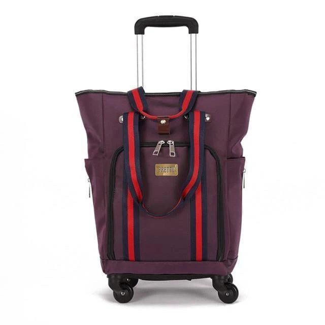 Koffertasche, Kabinenrollgepäck, Universal-Reisekoffer mit Rollen, Reisetrolley mit großem Fassungsvermögen, 50*35*20 cm Box