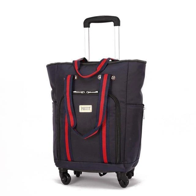 Koffertasche, Kabinenrollgepäck, Universal-Reisekoffer mit Rollen, Reisetrolley mit großem Fassungsvermögen, 50*35*20 cm Box