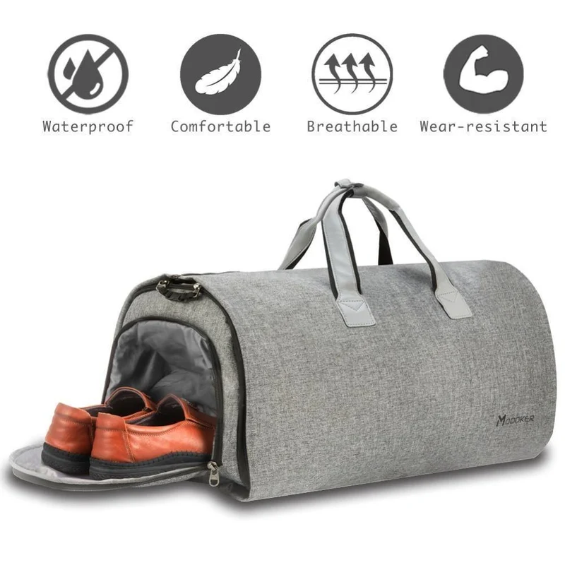 Kleidersack für die Reise mit Schultergurt, Seesack, Handgepäck, Hängekoffer, Kleidung, Businesstasche, mehrere Taschen