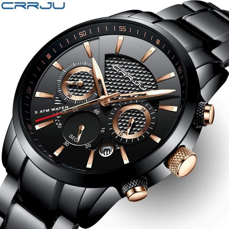 Männer Uhr 30m Wasserdicht Herren Uhren Top Brand Luxus Stahl Uhr Chronograph Männliche Uhr Saat uhren hombre