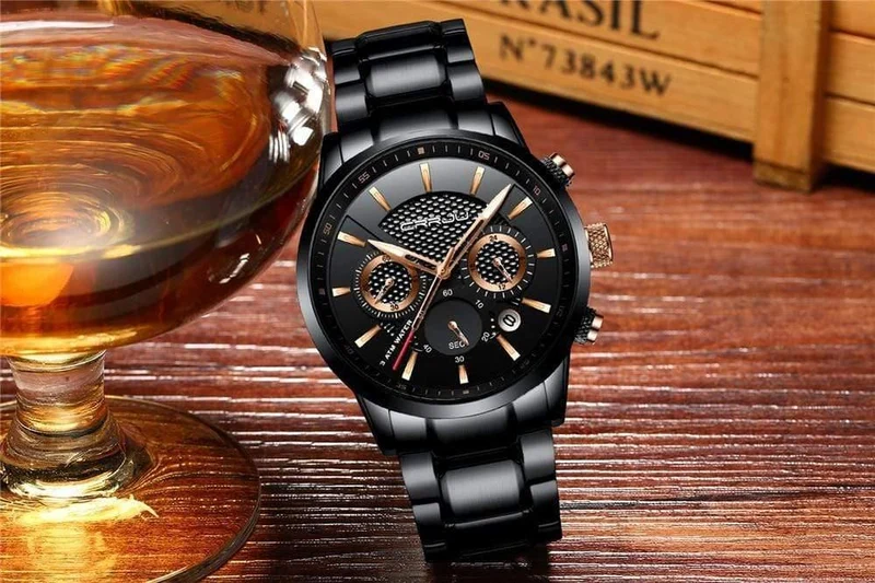 Männer Uhr 30m Wasserdicht Herren Uhren Top Brand Luxus Stahl Uhr Chronograph Männliche Uhr Saat uhren hombre