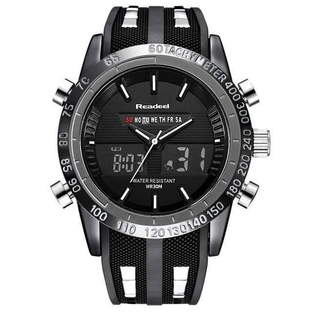 Herrenuhr LED-Anzeige Luxus Sportuhren Digital Militär Herren Quarz Armbanduhren Relogio Masculino