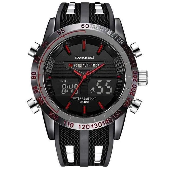 Herrenuhr LED-Anzeige Luxus Sportuhren Digital Militär Herren Quarz Armbanduhren Relogio Masculino