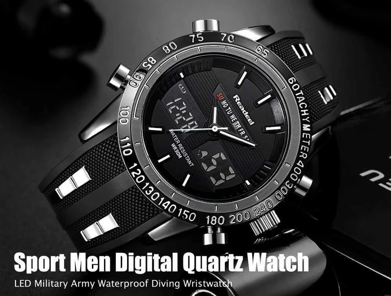 Herrenuhr LED-Anzeige Luxus Sportuhren Digital Militär Herren Quarz Armbanduhren Relogio Masculino