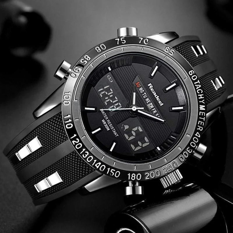 Herrenuhr LED-Anzeige Luxus Sportuhren Digital Militär Herren Quarz Armbanduhren Relogio Masculino