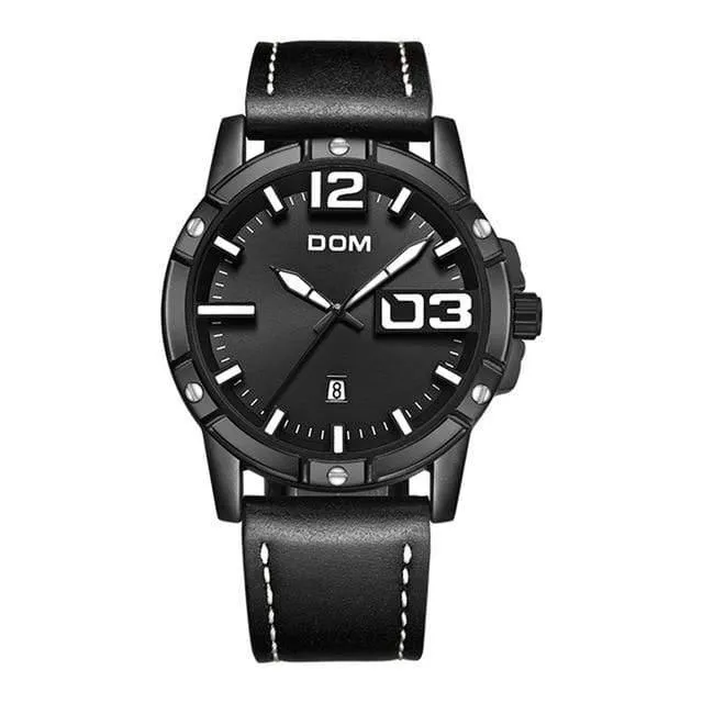 Männer Luxus Sport Quarz armbanduhr uhr Herren Uhren Leder Business Wasserdichte uhr Relogio Masculino M-1218BL-1M5