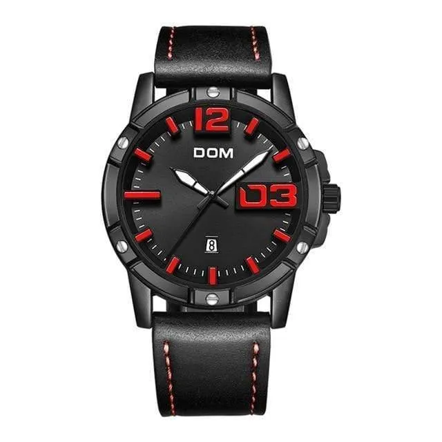 Männer Luxus Sport Quarz armbanduhr uhr Herren Uhren Leder Business Wasserdichte uhr Relogio Masculino M-1218BL-1M5