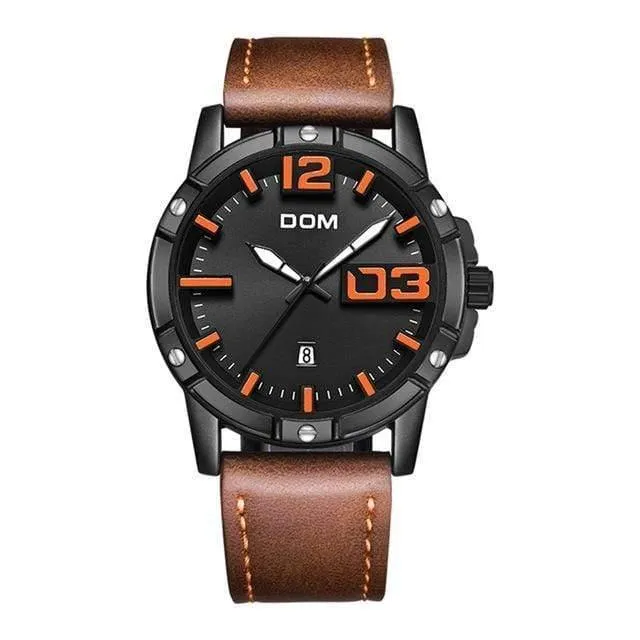 Männer Luxus Sport Quarz armbanduhr uhr Herren Uhren Leder Business Wasserdichte uhr Relogio Masculino M-1218BL-1M5