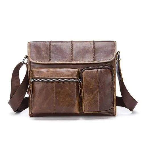 Leder Männer Taschen Casual Business Reise Herren Messenger Bag Vintage männer Umhängetaschen bolsas männlichen 380