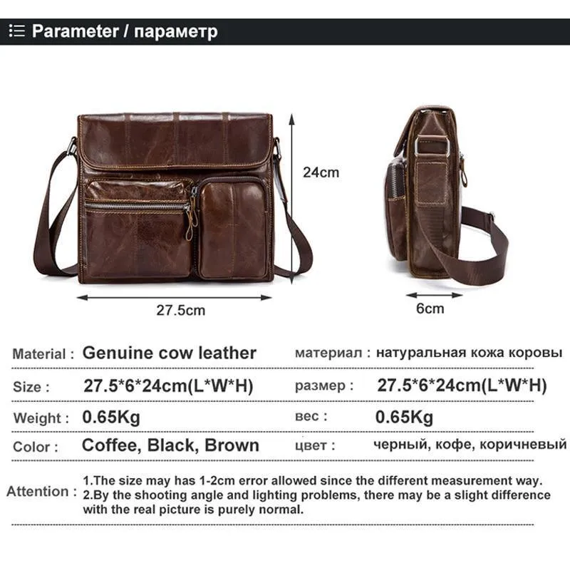 Leder Männer Taschen Casual Business Reise Herren Messenger Bag Vintage männer Umhängetaschen bolsas männlichen 380