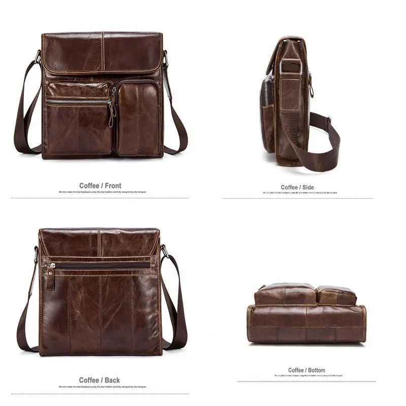 Leder Männer Taschen Casual Business Reise Herren Messenger Bag Vintage männer Umhängetaschen bolsas männlichen 380