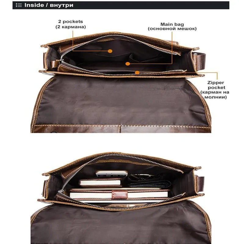 Leder Männer Taschen Casual Business Reise Herren Messenger Bag Vintage männer Umhängetaschen bolsas männlichen 380