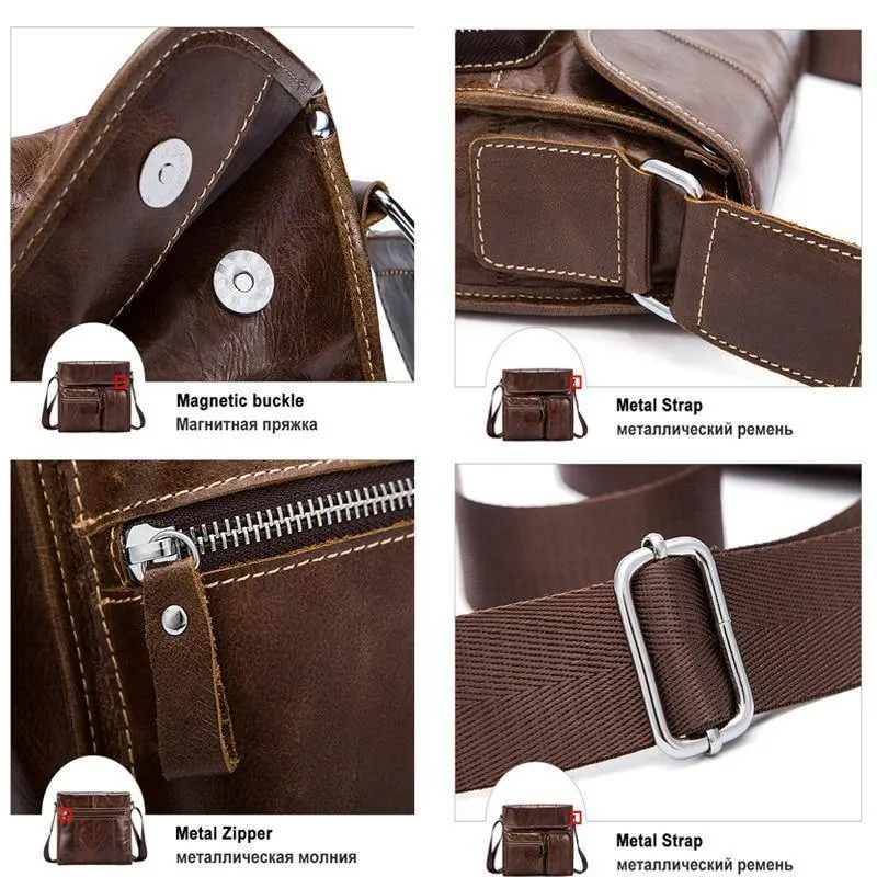 Leder Männer Taschen Casual Business Reise Herren Messenger Bag Vintage männer Umhängetaschen bolsas männlichen 380