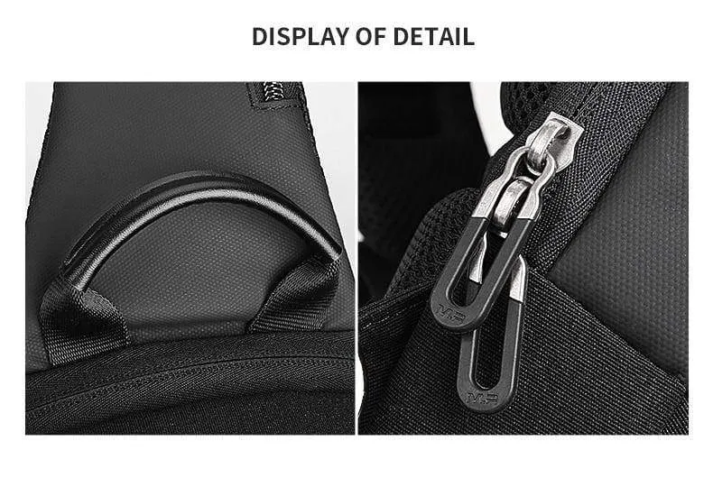 Anti-Dieb-Umhängetasche, wasserdichte Herren-Sling-Brusttasche, passend für 9.7 Zoll iPad, modische Umhängetasche
