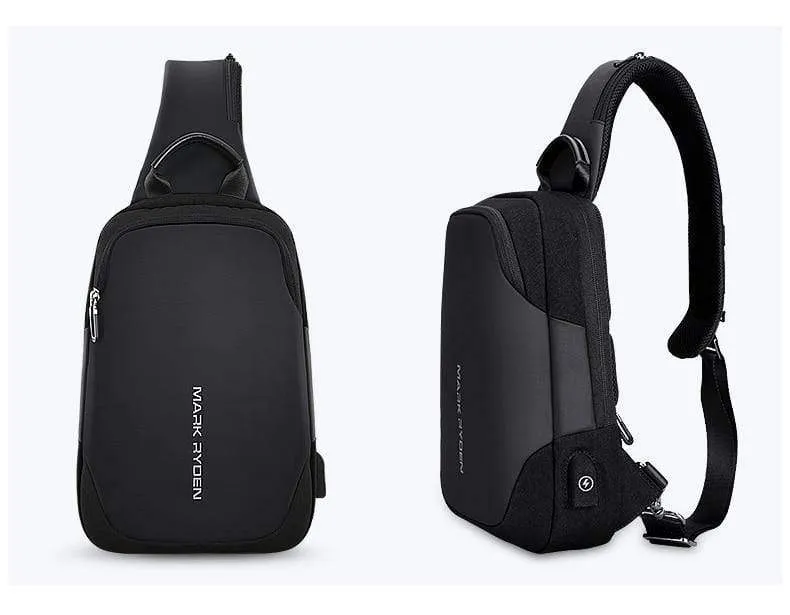 Anti-Dieb-Umhängetasche, wasserdichte Herren-Sling-Brusttasche, passend für 9.7 Zoll iPad, modische Umhängetasche