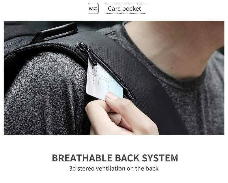 Anti-Dieb-Umhängetasche, wasserdichte Herren-Sling-Brusttasche, passend für 9.7 Zoll iPad, modische Umhängetasche