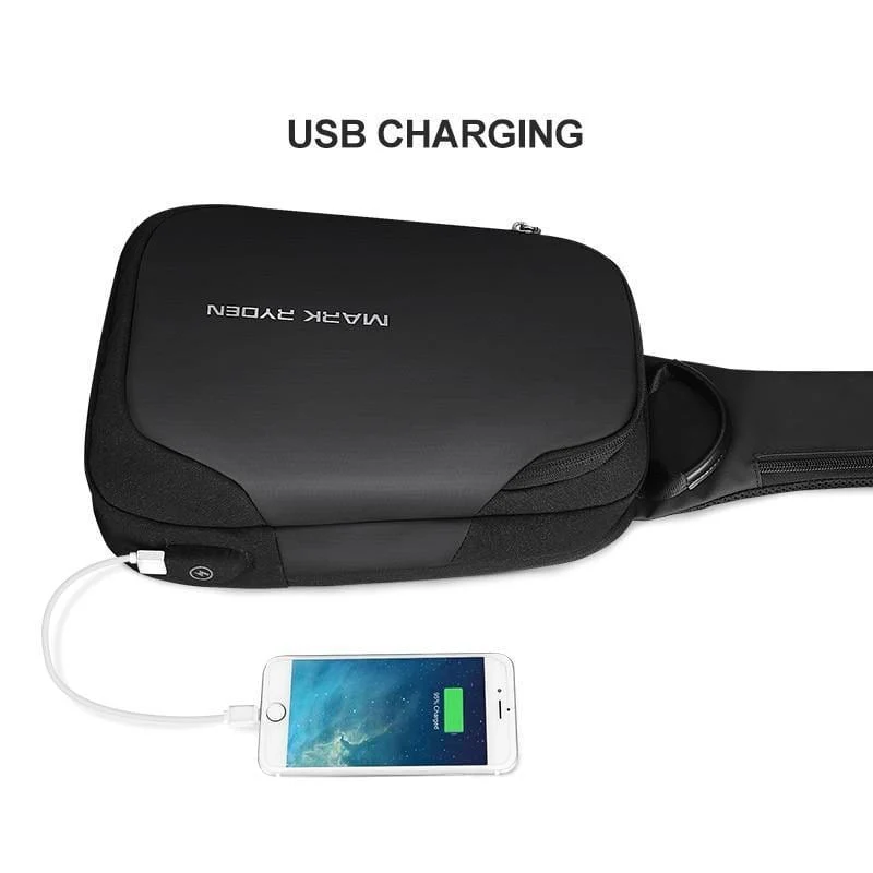 Anti-Dieb-Umhängetasche, wasserdichte Herren-Sling-Brusttasche, passend für 9.7 Zoll iPad, modische Umhängetasche