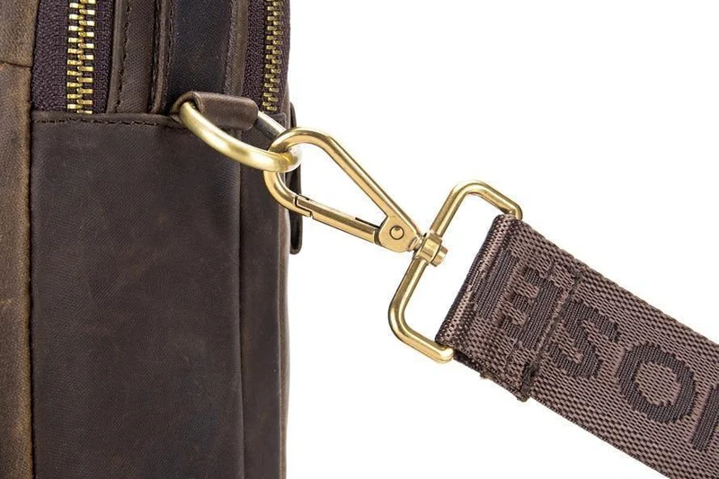 Echtes Leder Vintage Herren Tasche Handtasche Business Casual Herren Travel Laptop Tasche Umhängetaschen Tote Aktentasche
