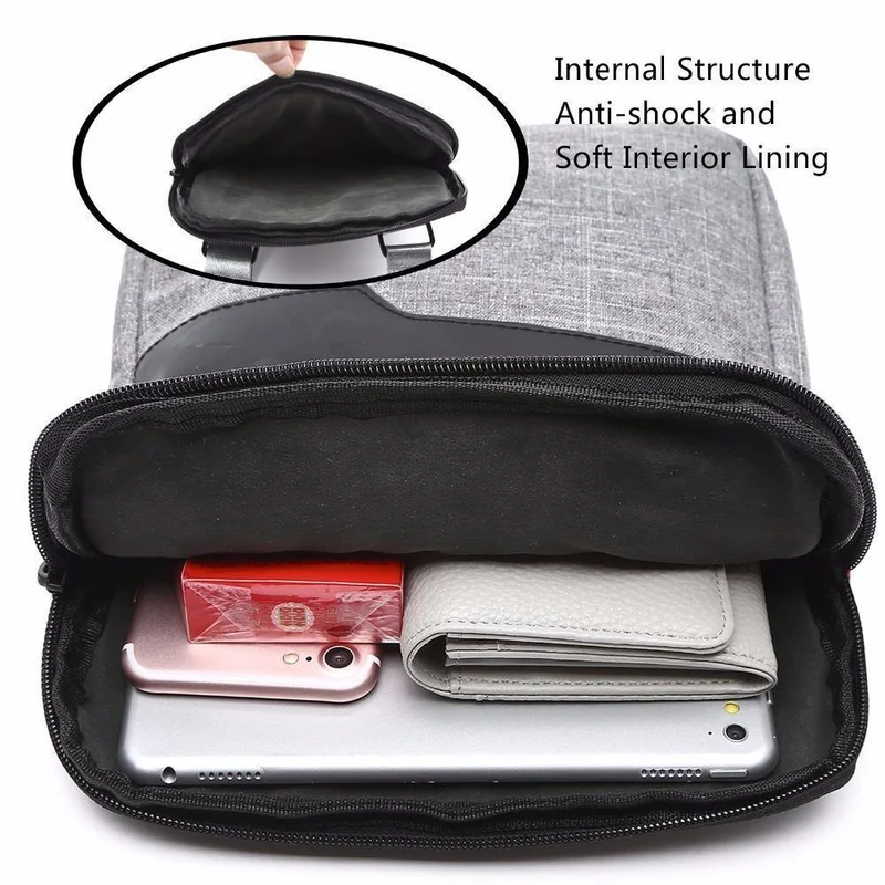 Casual Herren Messenger Schultertasche für iPad Satchel Nylon Reise Business Aktentasche Brust Pack Handtasche Sacoche Homme