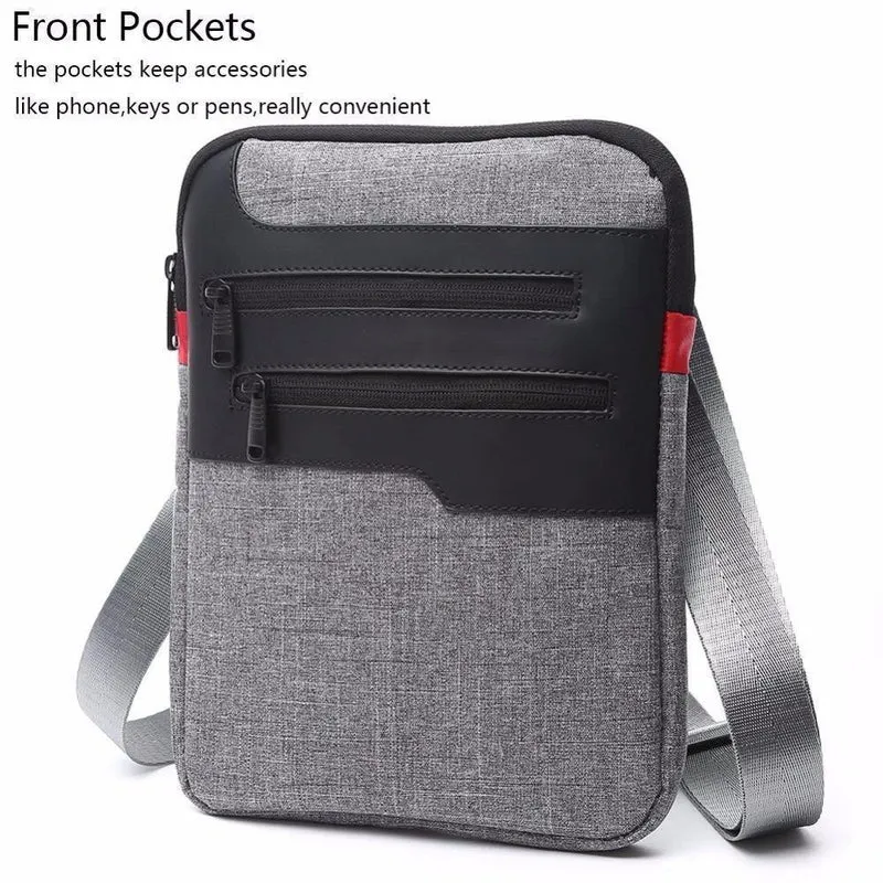 Casual Herren Messenger Schultertasche für iPad Satchel Nylon Reise Business Aktentasche Brust Pack Handtasche Sacoche Homme