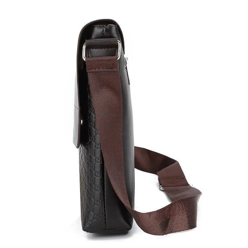 Business Leder Herren Messenger Bags Werbe Kleine Umhängetasche Vintage Umhängetasche Casual Man Bag LJ-0573