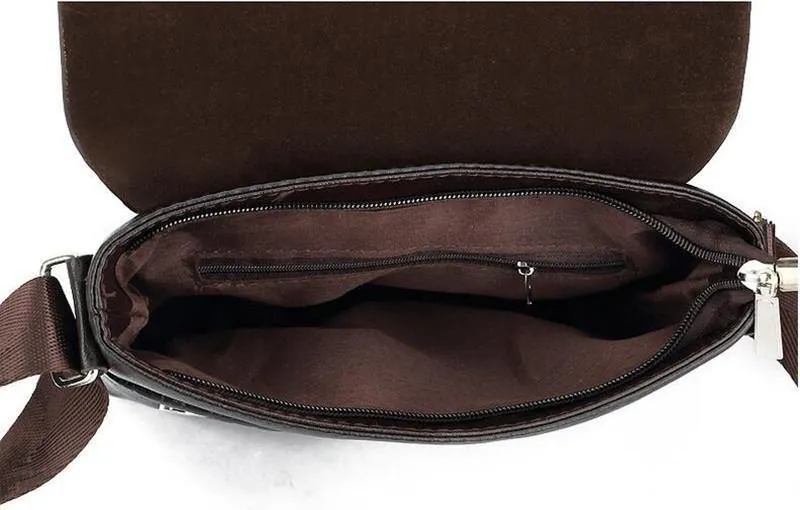 Business Leder Herren Messenger Bags Werbe Kleine Umhängetasche Vintage Umhängetasche Casual Man Bag LJ-0573