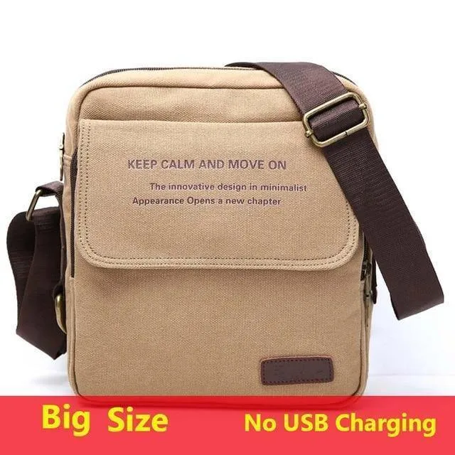 Tasche Hohe Qualität Männer Leinwand Umhängetasche Casual Travel Herren Umhängetasche Männlich Messenger Bags 3 Größe