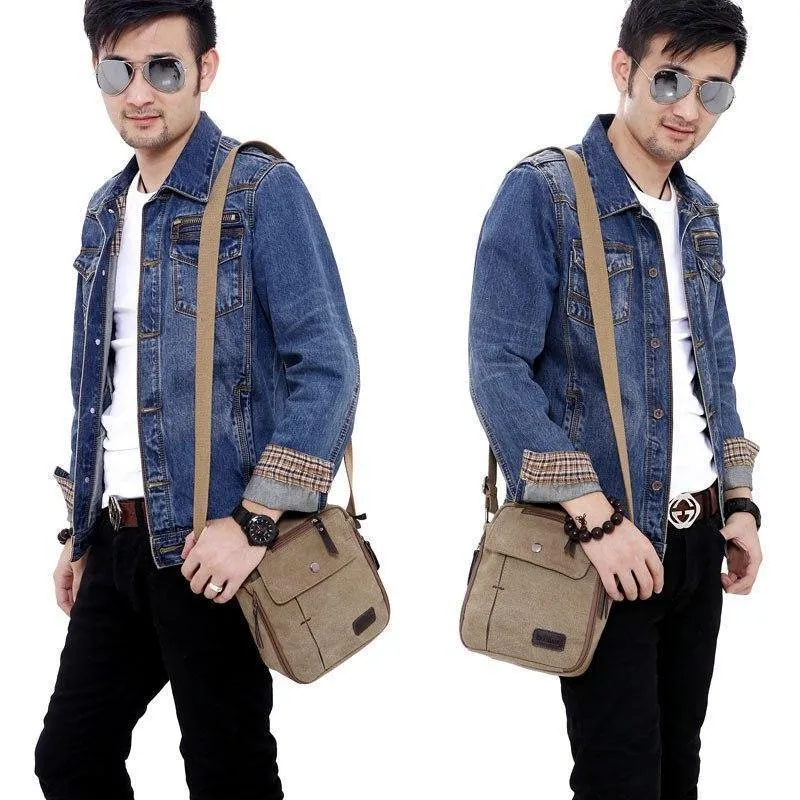 Herren Tasche Casual Business Canvas Herren Umhängetasche Vintage Herren Umhängetasche bolsas male