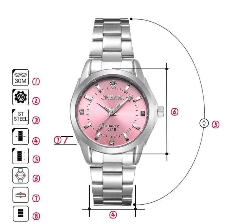 Luxus Damen Casual Uhren wasserdichte Uhr Damen Mode Kleid Strass Uhr