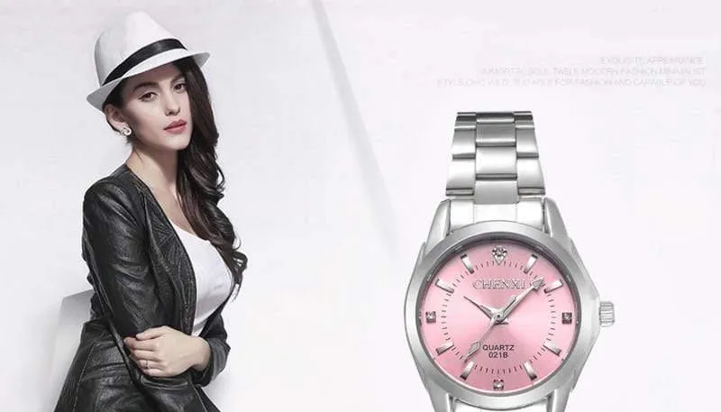 Luxus Damen Casual Uhren wasserdichte Uhr Damen Mode Kleid Strass Uhr