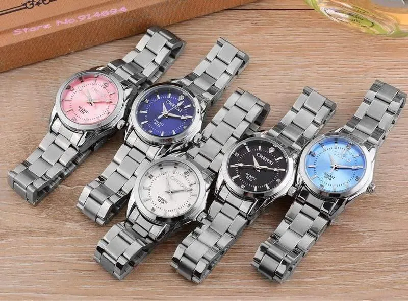 Luxus Damen Casual Uhren wasserdichte Uhr Damen Mode Kleid Strass Uhr