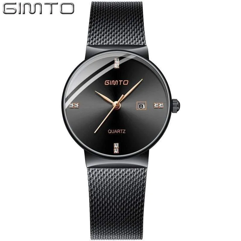 Damenuhren, Minimalismus, Strass, Kalender, Japan, Quarz, Damen-Armbanduhr, Geschenkuhr für Urlaubsliebhaber