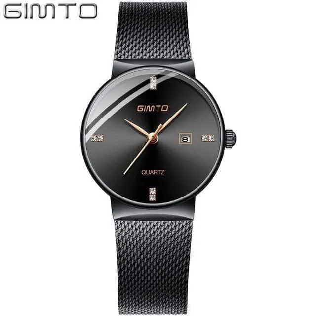Damenuhren, Minimalismus, Strass, Kalender, Japan, Quarz, Damen-Armbanduhr, Geschenkuhr für Urlaubsliebhaber