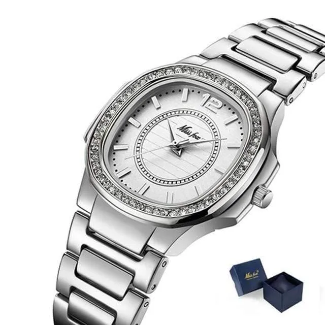 Uhr Frauen Quarz Uhren Damen Top Marke Luxus Edelstahl Weibliche Armbanduhr Mädchen Goldene Uhr Stunden