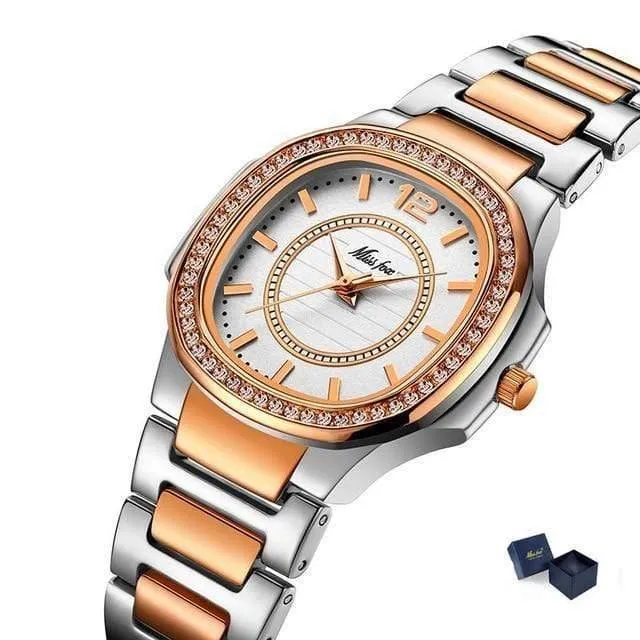 Uhr Frauen Quarz Uhren Damen Top Marke Luxus Edelstahl Weibliche Armbanduhr Mädchen Goldene Uhr Stunden