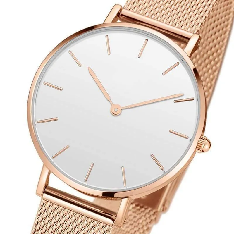 Mode armbanduhren frauen mailand edelstahl band dame quarzuhren uhr relogio feminino