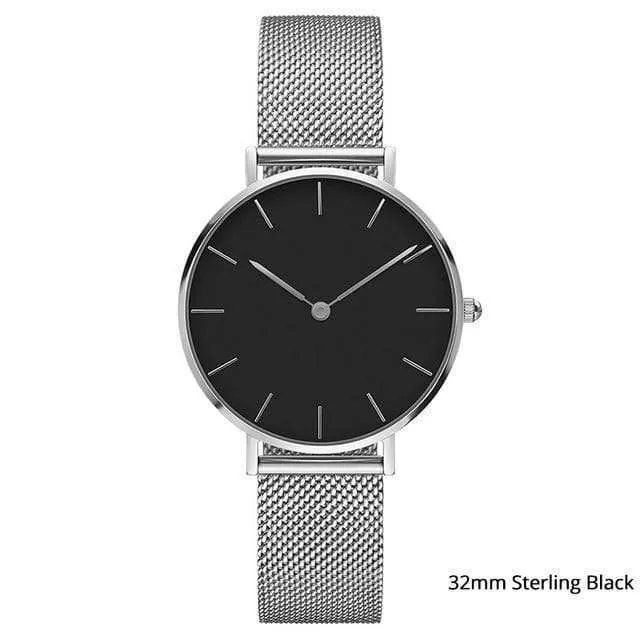 Mode armbanduhren frauen mailand edelstahl band dame quarzuhren uhr relogio feminino