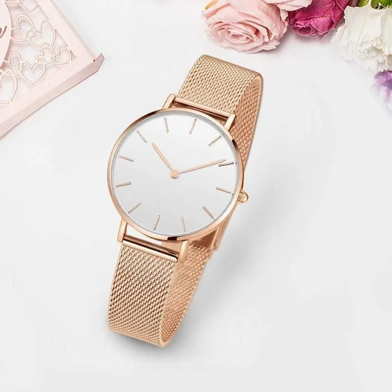 Mode armbanduhren frauen mailand edelstahl band dame quarzuhren uhr relogio feminino